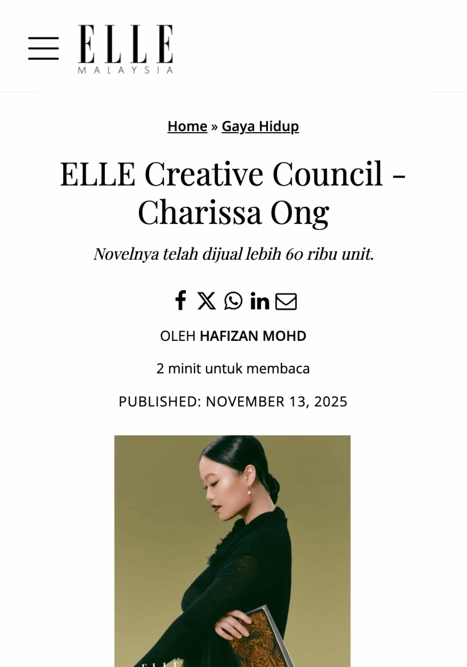 Elle Creative Council 2025 Charissa Ong Ty